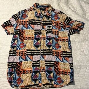 Men’s PacSun printed button down shirt